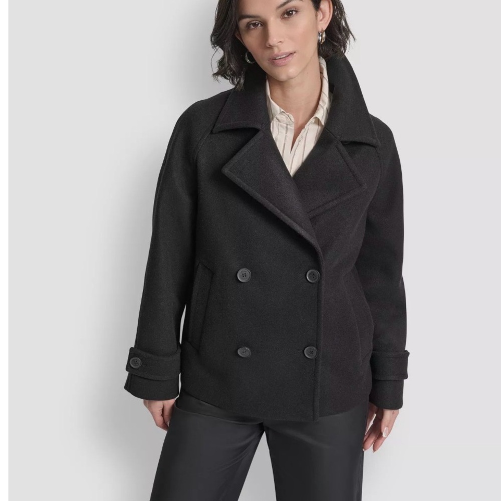 DKNY Women's Charcoal Peacoat